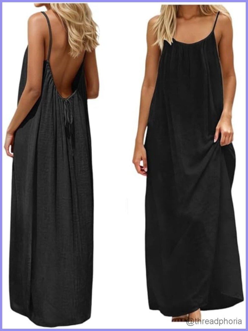 Backless Cami Dress Lightweight Lounge House Dress Casual